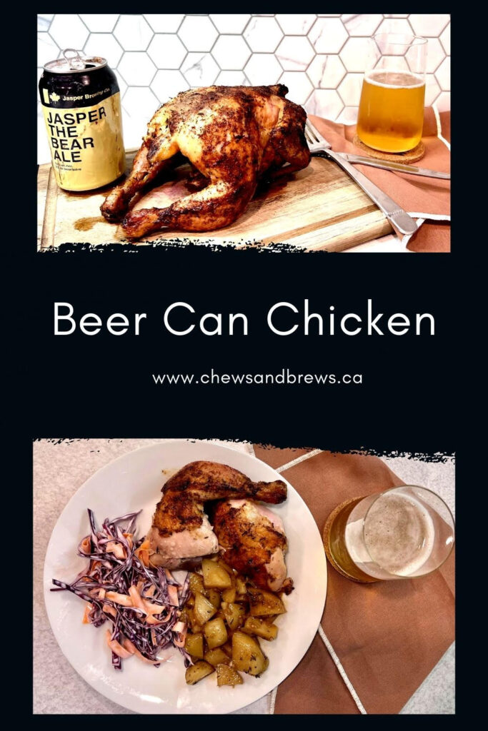 Pin for Pinterest of Beer Can Chicken Recipe