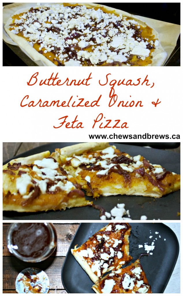 Butternut Squash Caramelized Onion Feta Pizza