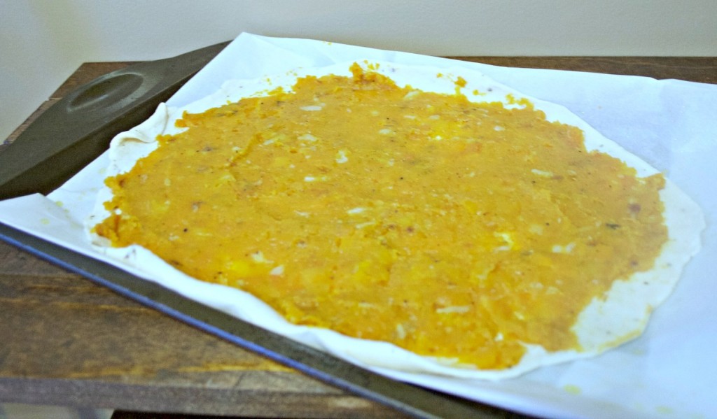 Butternut Squash Caramelized Onion Feta Pizza