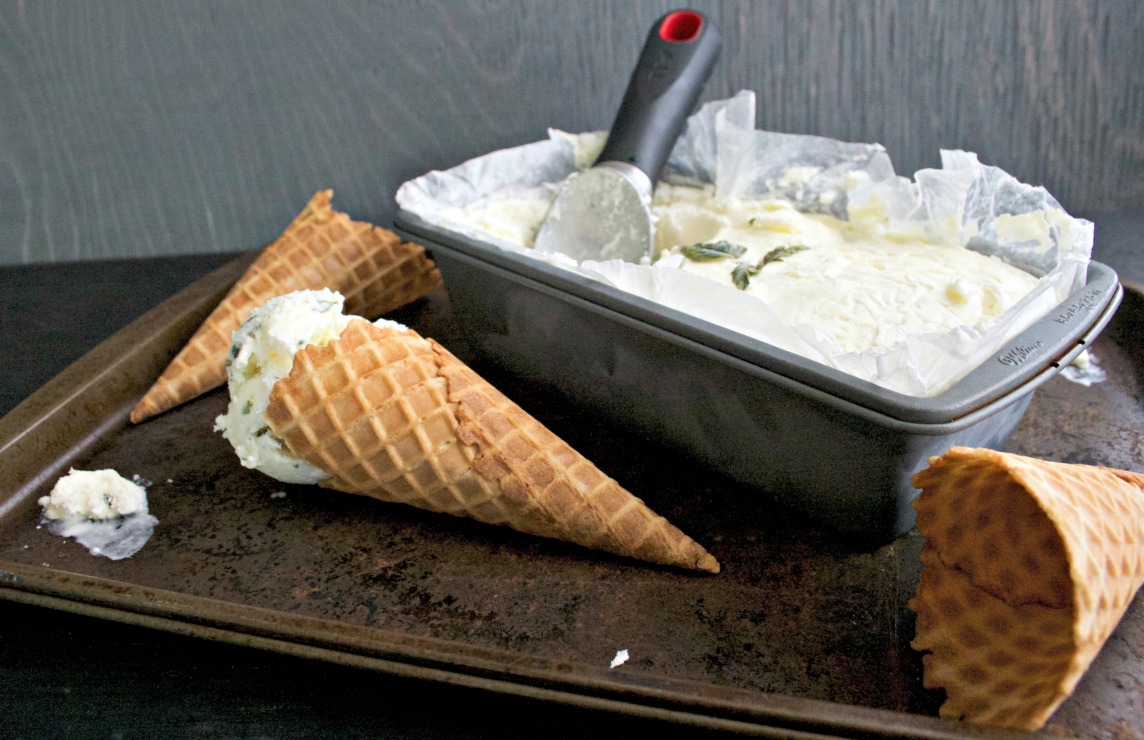 Lime Basil No Churn Ice Cream Chews and Brews