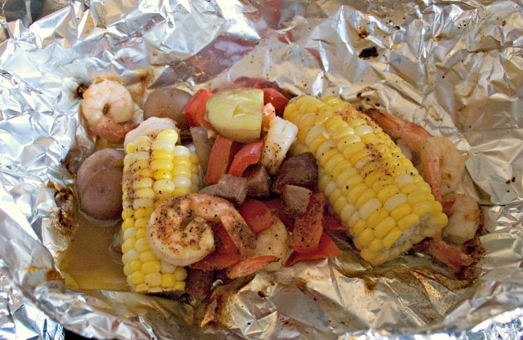 Shrimp and Corn Foil Packs