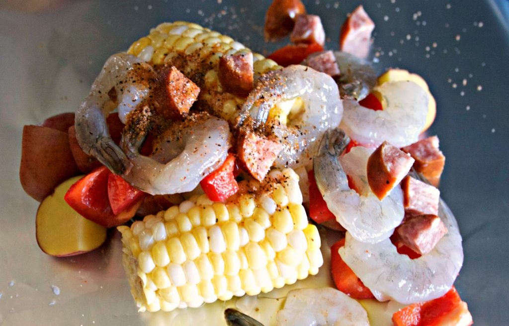 Shrimp and Corn Foil Packs