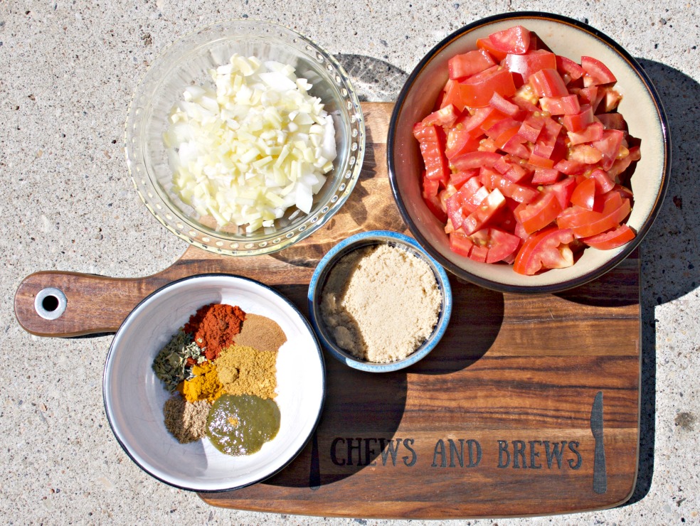 Grilled Acorn Squash with Tomato Curry Chutney