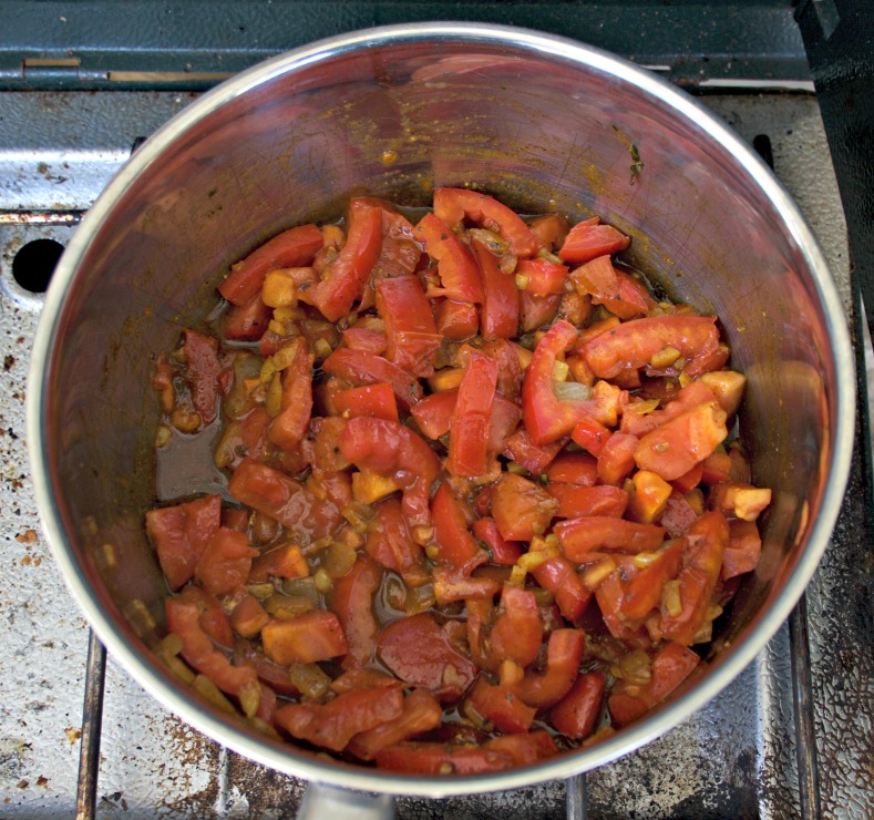 Grilled Acorn Squash with Tomato Curry Chutney