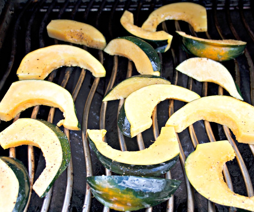 Grilled Acorn Squash with Tomato Curry Chutney